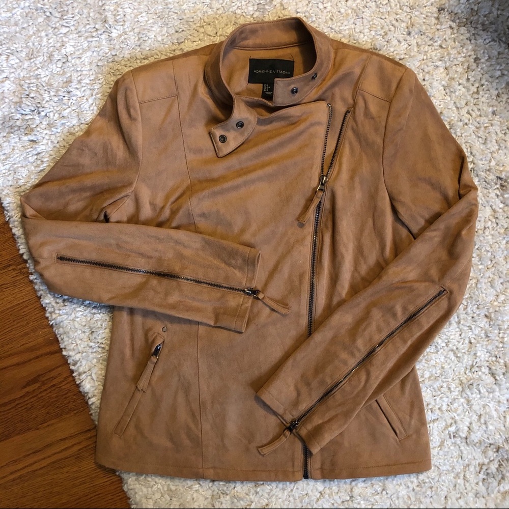 Hip faux suede jacket